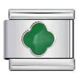 Color Dripping Oil Clover Module Bracelet Stainless Steel Stamping Pattern DIY Elastic Bracelet Accessories Wholesale Color Dripping Oil Clover Module Bracelet Stainless Steel Stamping Pattern DIY Elastic Bracelet Accessories Wholesale