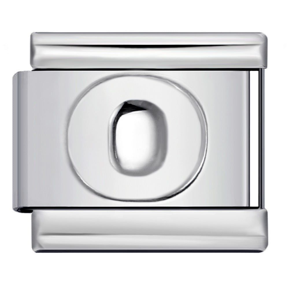 New Non Dripping Oil Series Bracelet Titanium Steel Concave 26 English Letter DIY Italian Module Bracelet Accessories New Non Dripping Oil Series Bracelet Titanium Steel Concave 26 English Letter DIY Italian Module Bracelet Accessories