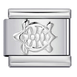 Convex Silver Stamping Pattern Italian Module Bracelet DIY Titanium Steel Bracelet Italian Charms Convex Silver Stamping Pattern Italian Module Bracelet DIY Titanium Steel Bracelet Italian Charms