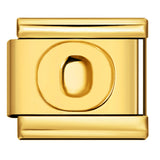 Golden Concave Letter Series Italian Module Bracelet Titanium Steel Stamping DIY Elastic Splicing Bracelet Accessories Golden Concave Letter Series Italian Module Bracelet Titanium Steel Stamping DIY Elastic Splicing Bracelet Accessories