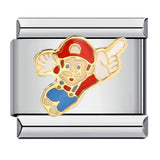 Classic Cartoon Character Italian Module Bracelet Titanium Steel Gold Plated Drip Oil DIY Welding Pattern Bracelet Classic Cartoon Character Italian Module Bracelet Titanium Steel Gold Plated Drip Oil DIY Welding Pattern Bracelet