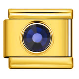 Gold Colored Heart-shaped Circle Diamond Italian Module Bracelet DIY Titanium Steel Welded Elastic Watch Chain Accessory Gold Colored Heart-shaped Circle Diamond Italian Module Bracelet DIY Titanium Steel Welded Elastic Watch Chain Accessory