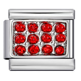 Diamond Studded Square Stainless Steel DIY Italian Module Bracelet Italian Charm Bracelet Diamond Studded Square Stainless Steel DIY Italian Module Bracelet Italian Charm Bracelet