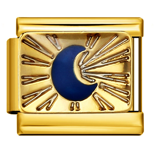 Italian Module Bracelet DIY Titanium Steel All Gold Welding Drip Oil Pattern Elastic Splicing Bracelet Accessory