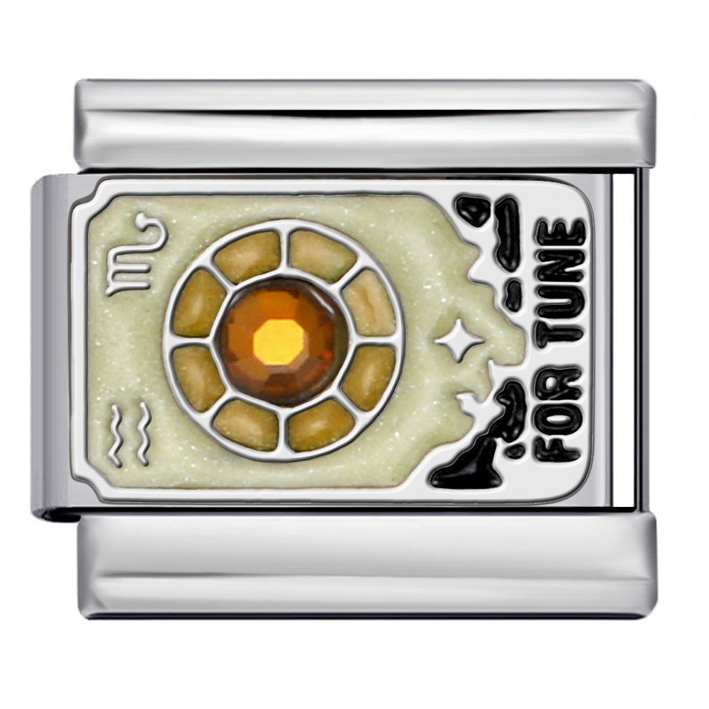 Tarot Series Italian Modular Bracelet DIY Welding Drip Oil Stretch Stainless Steel Chain Tarot Series Italian Modular Bracelet DIY Welding Drip Oil Stretch Stainless Steel Chain