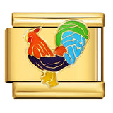 Italian Module Bracelet DIY Titanium Steel All Gold Welding Drip Oil Pattern Elastic Splicing Bracelet Accessory Italian Module Bracelet DIY Titanium Steel All Gold Welding Drip Oil Pattern Elastic Splicing Bracelet Accessory