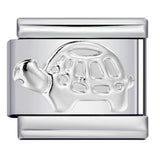 Convex Silver Stamping Pattern Italian Module Bracelet DIY Titanium Steel Bracelet Italian Charms Convex Silver Stamping Pattern Italian Module Bracelet DIY Titanium Steel Bracelet Italian Charms