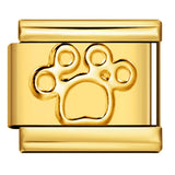 Italian Module Bracelet Titanium Steel All Gold Stamping Pattern DIY Italian Charm Bracelet Italian Module Bracelet Titanium Steel All Gold Stamping Pattern DIY Italian Charm Bracelet