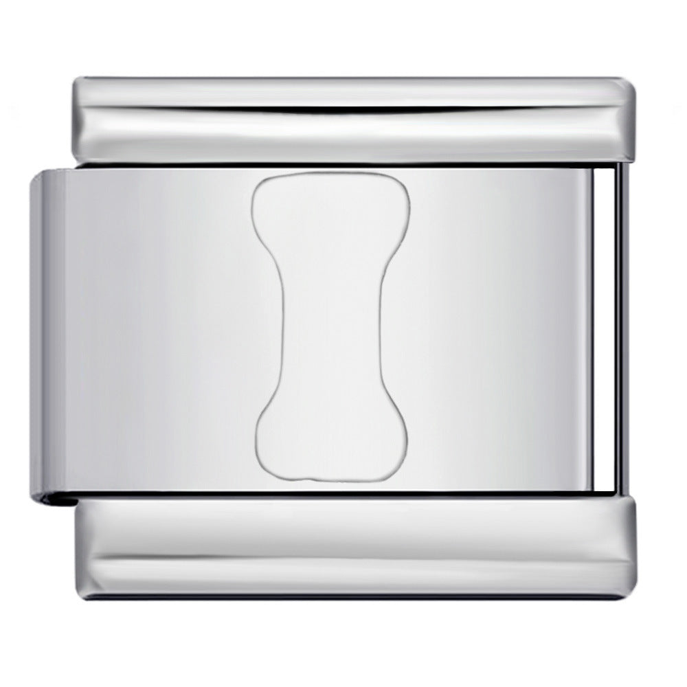 New Non Dripping Oil Series Bracelet Titanium Steel Concave 26 English Letter DIY Italian Module Bracelet Accessories New Non Dripping Oil Series Bracelet Titanium Steel Concave 26 English Letter DIY Italian Module Bracelet Accessories