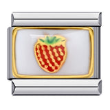 Fresh Titanium Steel Gold Plated Drip Oil Cartoon DIY Italian Module Bracelet Stainless Steel Welded Pattern Strap Chain Fresh Titanium Steel Gold Plated Drip Oil Cartoon DIY Italian Module Bracelet Stainless Steel Welded Pattern Strap Chain