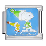 Classic Cartoon Dog DIY Bracelet Stainless Steel Italian Module Bracelet Titanium Steel Welded Drip Oil Strap Chain Classic Cartoon Dog DIY Bracelet Stainless Steel Italian Module Bracelet Titanium Steel Welded Drip Oil Strap Chain