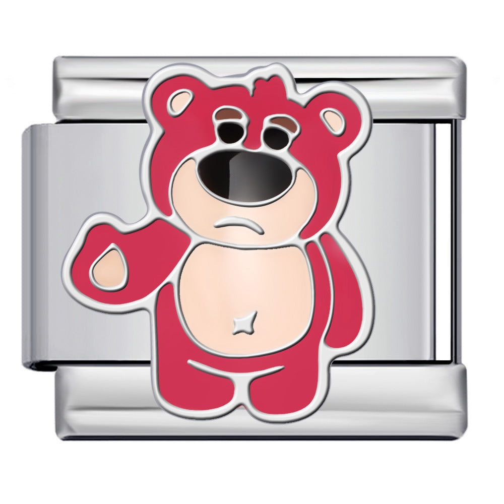 New Titanium Steel Welded Cartoon Italian Modular Bracelet Fashion DIY Stretch Bangle Splice Strap Chain New Titanium Steel Welded Cartoon Italian Modular Bracelet Fashion DIY Stretch Bangle Splice Strap Chain