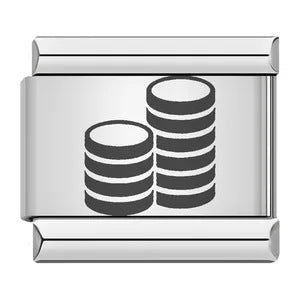 Laser Carving Chess and Card Game Italian Module Bracelet Stainless Steel DIY Splicing Elastic Bracelet Laser Carving Chess and Card Game Italian Module Bracelet Stainless Steel DIY Splicing Elastic Bracelet