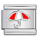 New Color Dripping Oil Umbrella Pattern DIY Italian Module Bracelet Stainless Steel Stamped Splicing Strap Chain New Color Dripping Oil Umbrella Pattern DIY Italian Module Bracelet Stainless Steel Stamped Splicing Strap Chain