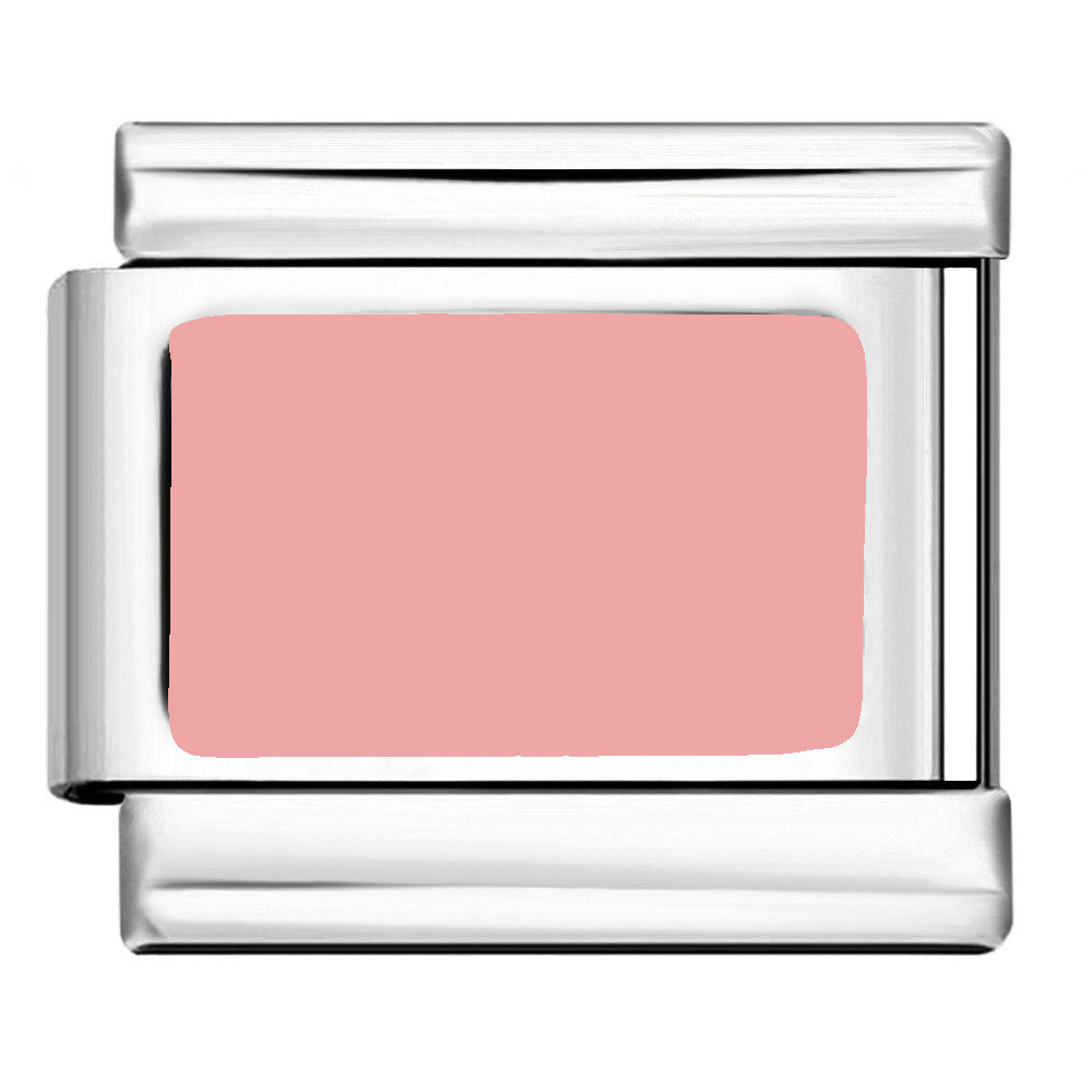 Color Stamping Series DIY Italian Module Bracelet Titanium Steel Gold Plated Drip Oil Elastic Splicing Bracelet Accessories Color Stamping Series DIY Italian Module Bracelet Titanium Steel Gold Plated Drip Oil Elastic Splicing Bracelet Accessories