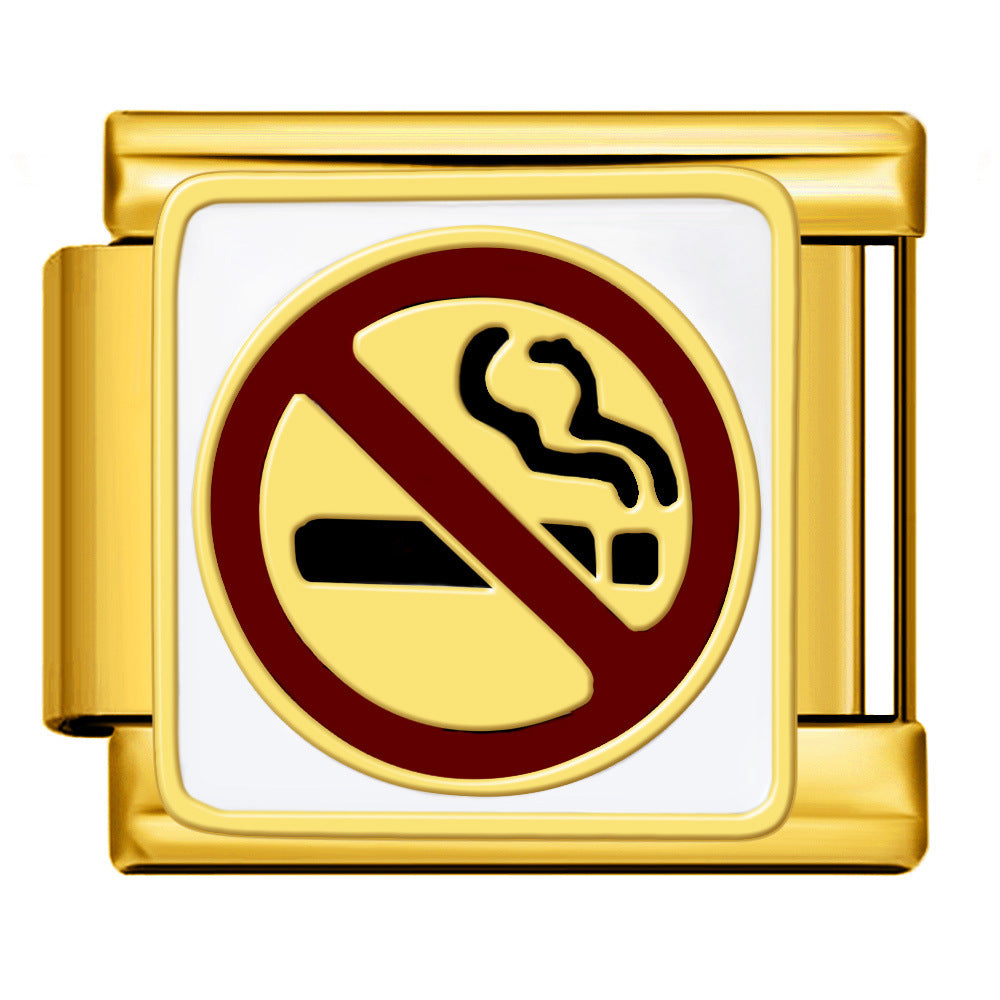 New Chess and Card Entertainment Stainless Steel Italian Module Bracelet Gold Plated Drip Oil Personalized DIY Welding Bracelet Wholesale New Chess and Card Entertainment Stainless Steel Italian Module Bracelet Gold Plated Drip Oil Personalized DIY Welding Bracelet Wholesale