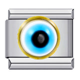 Cross Border New Devil's Eye Italian Module Bracelet Titanium Steel Welding Drip Oil Cartoon DIY Elastic Bracelet Cross Border New Devil's Eye Italian Module Bracelet Titanium Steel Welding Drip Oil Cartoon DIY Elastic Bracelet