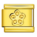 Titanium Steel All Gold Stamping Series Pattern Italian Module Bracelet DIY Elastic Splicing Bracelet Accessories Wholesale Titanium Steel All Gold Stamping Series Pattern Italian Module Bracelet DIY Elastic Splicing Bracelet Accessories Wholesale