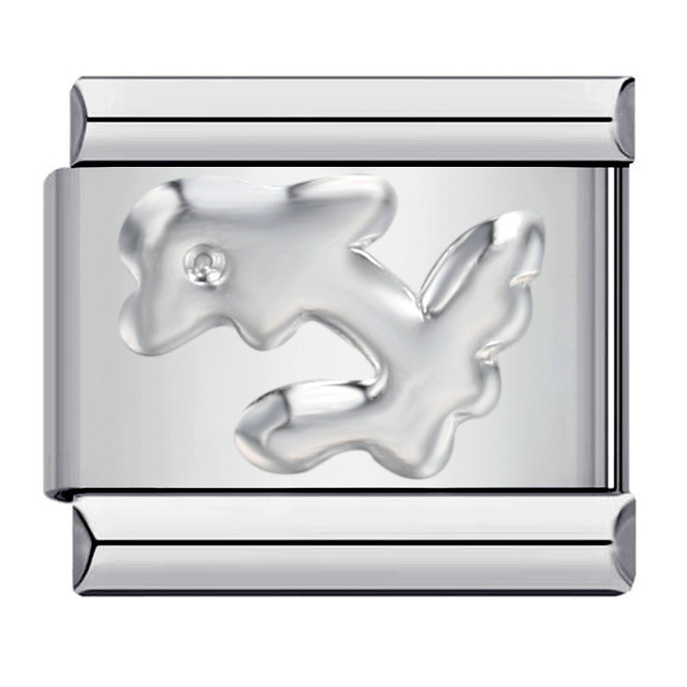 Stainless Steel Italian Module Bracelet with Gold Plated Stamping Pattern, Drip Oil DIY Elastic Personalized Strap Chain Stainless Steel Italian Module Bracelet with Gold Plated Stamping Pattern, Drip Oil DIY Elastic Personalized Strap Chain