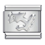 Stainless Steel Italian Module Bracelet with Gold Plated Stamping Pattern, Drip Oil DIY Elastic Personalized Strap Chain Stainless Steel Italian Module Bracelet with Gold Plated Stamping Pattern, Drip Oil DIY Elastic Personalized Strap Chain