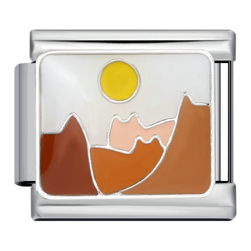 Fresh Illustration Series Italian Module Bracelet Titanium Steel Gold Plated Drip Oil DIY Welding Pattern Strap Chain Fresh Illustration Series Italian Module Bracelet Titanium Steel Gold Plated Drip Oil DIY Welding Pattern Strap Chain