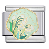 Italian Module Bracelet Flower Series Titanium Steel Drip Oil Welding Pattern DIY Elastic Splicing Fashion Bracelet Italian Module Bracelet Flower Series Titanium Steel Drip Oil Welding Pattern DIY Elastic Splicing Fashion Bracelet