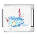 Blue Ocean Element Italian Module Bracelet - Stainless Steel Welded Pattern DIY Stretchable Fashion Bracelet Blue Ocean Element Italian Module Bracelet - Stainless Steel Welded Pattern DIY Stretchable Fashion Bracelet