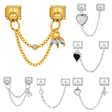 Double Hook Italian Modular Bracelet with Heart Pendant Chain Link Titanium Steel DIY Jewelry Double Hook Italian Modular Bracelet with Heart Pendant Chain Link Titanium Steel DIY Jewelry