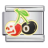 European and American Cross-border Italian Module Bracelet DIY Titanium Steel Welding Pattern Gold-plated Drip Oil Bracelet Accessories Wholesale European and American Cross-border Italian Module Bracelet DIY Titanium Steel Welding Pattern Gold-plated Drip Oil Bracelet Accessories Wholesale