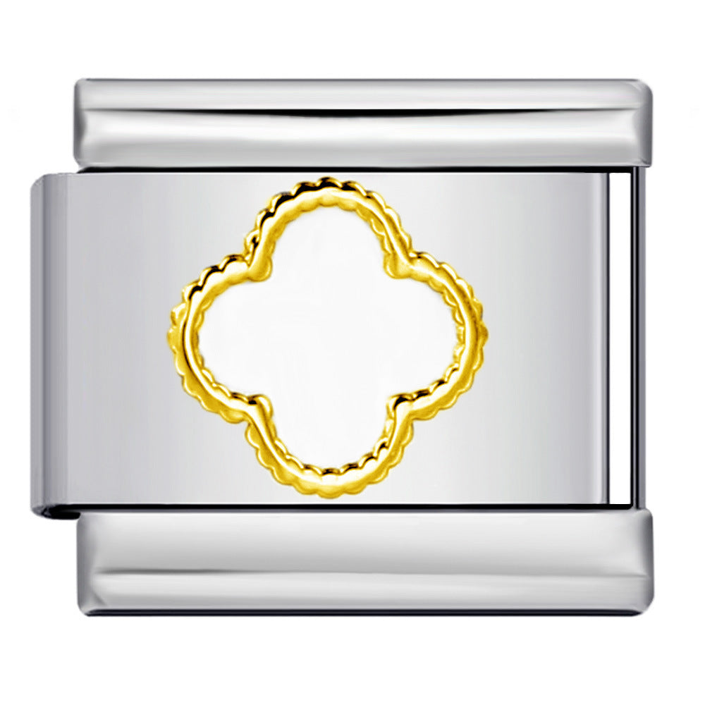 Titanium Steel Gold Silver Stamping Pattern DIY Italian Module Bracelet Italian Charm Bracelet Titanium Steel Gold Silver Stamping Pattern DIY Italian Module Bracelet Italian Charm Bracelet