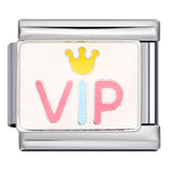 Colorful English Italian Module Bracelet Stainless Steel Welding Drip Oil DIY Jewelry Primary School Children's Gift Colorful English Italian Module Bracelet Stainless Steel Welding Drip Oil DIY Jewelry Primary School Children's Gift