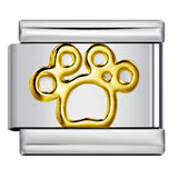 New Titanium Steel Color Dripping Oil Cat Claw Series Italian Module Bracelet DIY Elastic Splicing Bracelet New Titanium Steel Color Dripping Oil Cat Claw Series Italian Module Bracelet DIY Elastic Splicing Bracelet