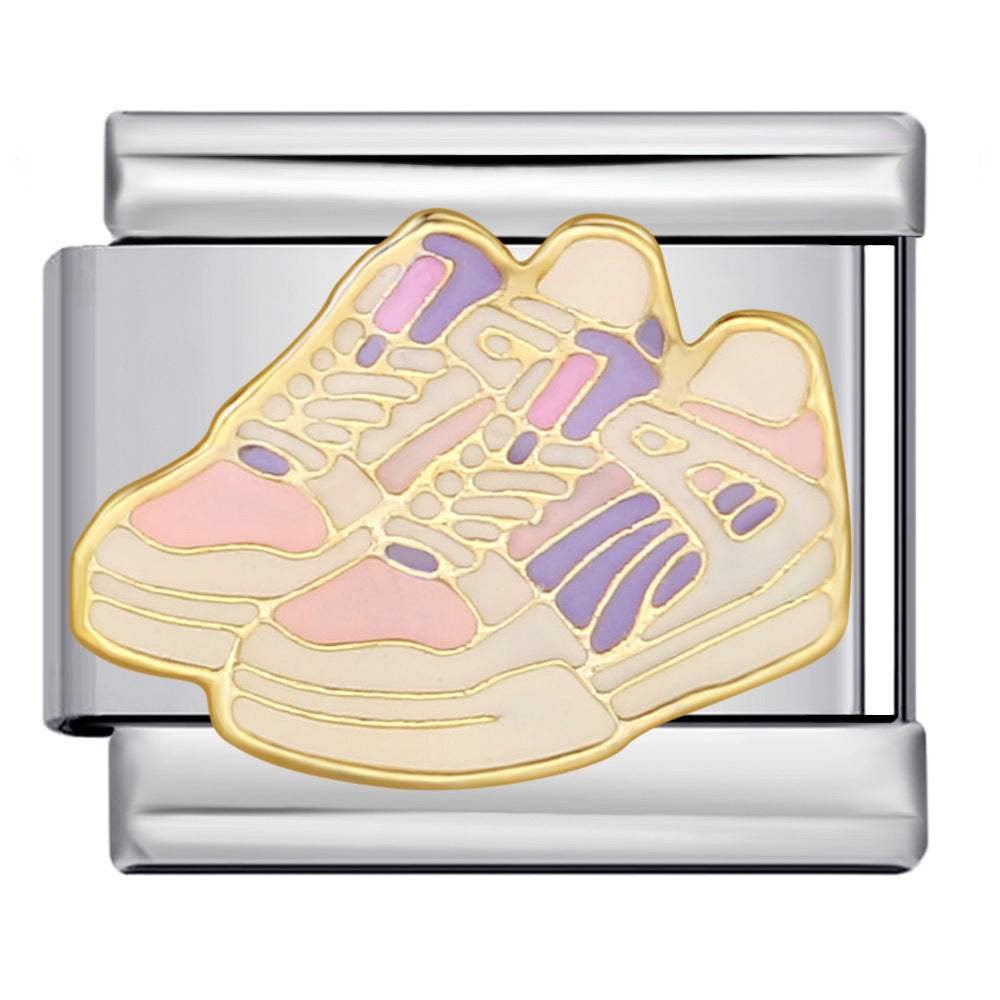 Valentine's Day Gift Perfume Lipstick Italian Module Bracelet Titanium Steel Gold Plated Welding DIY Watch Band Chain Bracelet Valentine's Day Gift Perfume Lipstick Italian Module Bracelet Titanium Steel Gold Plated Welding DIY Watch Band Chain Bracelet