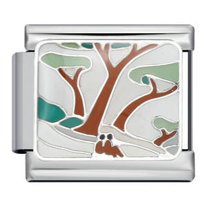 Four Season Element Gold-plated Oil Drop DIY Italian Module Bracelet with Personalized Welding Pattern Stainless Steel Bracelet Four Season Element Gold-plated Oil Drop DIY Italian Module Bracelet with Personalized Welding Pattern Stainless Steel Bracelet