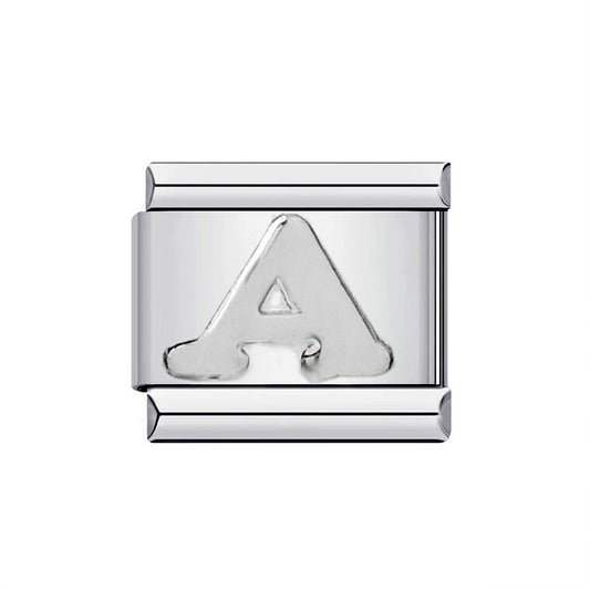 New Titanium Steel Gold Plated DIY Italian Charm Bracelet with Alphabet Letters Customizable Fashion Jewelry