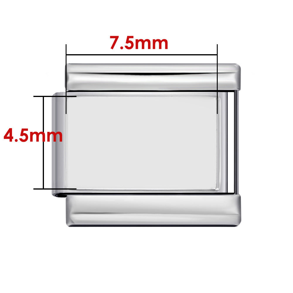 New Photo Empty Base Italian Module Bracelet Round Heart Shaped Titanium Steel DIY Free Splicing Bracelet Accessories New Photo Empty Base Italian Module Bracelet Round Heart Shaped Titanium Steel DIY Free Splicing Bracelet Accessories