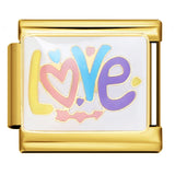 Full Gold Love Italian Module Bracelet Titanium Steel Welding Drip Oil DIY Elastic Splicing Strap Chain Wholesale Full Gold Love Italian Module Bracelet Titanium Steel Welding Drip Oil DIY Elastic Splicing Strap Chain Wholesale