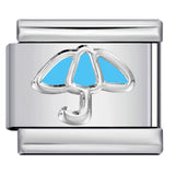 New Color Dripping Oil Umbrella Pattern DIY Italian Module Bracelet Stainless Steel Stamped Splicing Strap Chain New Color Dripping Oil Umbrella Pattern DIY Italian Module Bracelet Stainless Steel Stamped Splicing Strap Chain