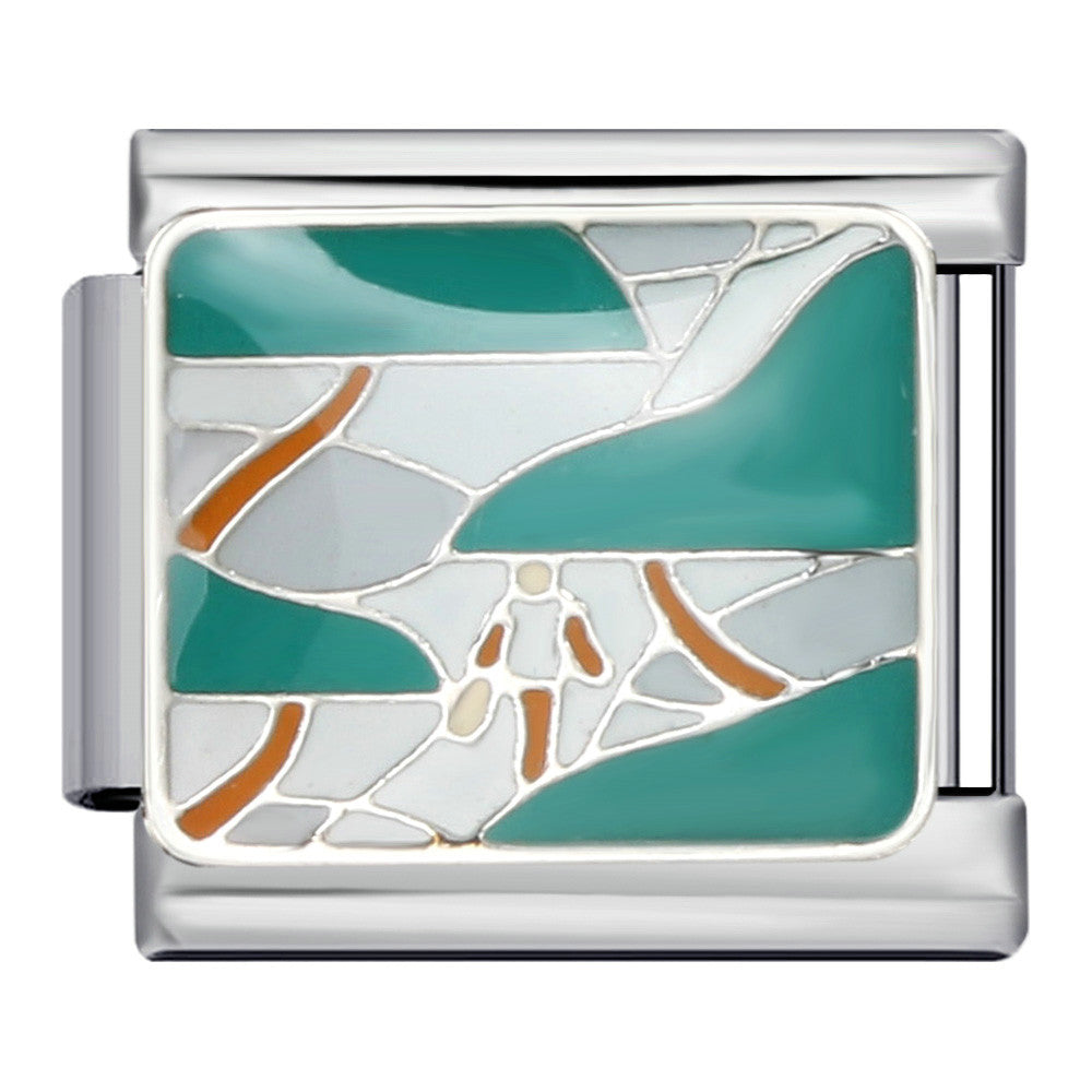 Fresh Illustration Series Italian Module Bracelet Titanium Steel Gold Plated Drip Oil DIY Welding Pattern Strap Chain Fresh Illustration Series Italian Module Bracelet Titanium Steel Gold Plated Drip Oil DIY Welding Pattern Strap Chain