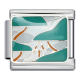 Fresh Illustration Series Italian Module Bracelet Titanium Steel Gold Plated Drip Oil DIY Welding Pattern Strap Chain Fresh Illustration Series Italian Module Bracelet Titanium Steel Gold Plated Drip Oil DIY Welding Pattern Strap Chain