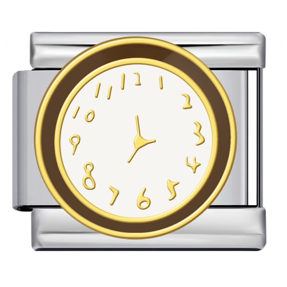 New Middle Ancient Style Series Italian Module Bracelet Titanium Steel Gold Plated Drip Oil Welding DIY Elastic Strap Chain New Middle Ancient Style Series Italian Module Bracelet Titanium Steel Gold Plated Drip Oil Welding DIY Elastic Strap Chain