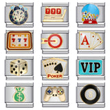 New Chess and Card Entertainment Stainless Steel Italian Module Bracelet Gold Plated Drip Oil Personalized DIY Welding Bracelet Wholesale New Chess and Card Entertainment Stainless Steel Italian Module Bracelet Gold Plated Drip Oil Personalized DIY Welding Bracelet Wholesale