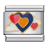 Cross Border Hot Selling Rainbow Love Italian Module Bracelet, Stainless Steel Elastic DIY Bracelet Accessories Wholesale Cross Border Hot Selling Rainbow Love Italian Module Bracelet, Stainless Steel Elastic DIY Bracelet Accessories Wholesale