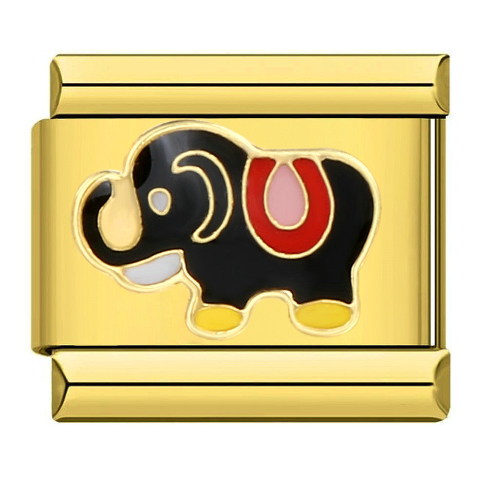 Cross Border Hot Selling Cute Pet Series Titanium Steel Welding Drip Oil Wristband Cartoon DIY Italian Module Bracelet Wholesale Cross Border Hot Selling Cute Pet Series Titanium Steel Welding Drip Oil Wristband Cartoon DIY Italian Module Bracelet Wholesale