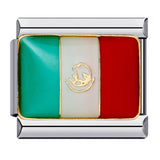 Flag, National Flag, Italian Module, Bracelet, Stainless Steel, Gold-plated, Oil Dripping, Welding Pattern, DIY Bracelet Wholesale Flag, National Flag, Italian Module, Bracelet, Stainless Steel, Gold-plated, Oil Dripping, Welding Pattern, DIY Bracelet Wholesale