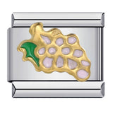 Summer Colorful Vegetable and Fruit Series Italian Module Bracelet Titanium Steel Welding Drip Oil DIY Personalized Splicing Bracelet Summer Colorful Vegetable and Fruit Series Italian Module Bracelet Titanium Steel Welding Drip Oil DIY Personalized Splicing Bracelet