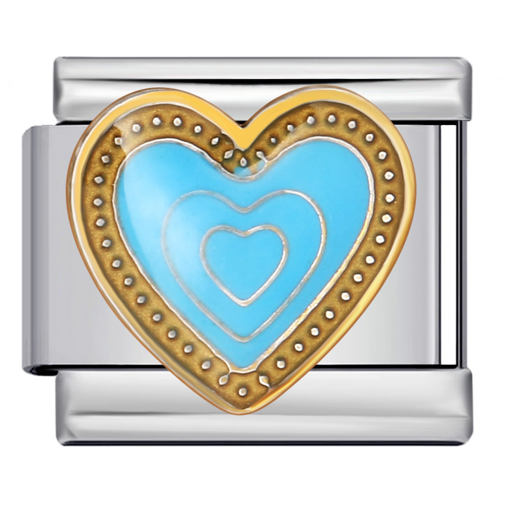 Colorful Zircon Italian Module Bracelet Titanium Steel Welding DIY Elastic Splicing Assembly Bracelet Accessories Wholesale Colorful Zircon Italian Module Bracelet Titanium Steel Welding DIY Elastic Splicing Assembly Bracelet Accessories Wholesale