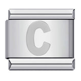 New Titanium Steel Silver Concave Surface 26 English Letters Italian Module Bracelet DIY Strap Chain Accessories Wholesale New Titanium Steel Silver Concave Surface 26 English Letters Italian Module Bracelet DIY Strap Chain Accessories Wholesale