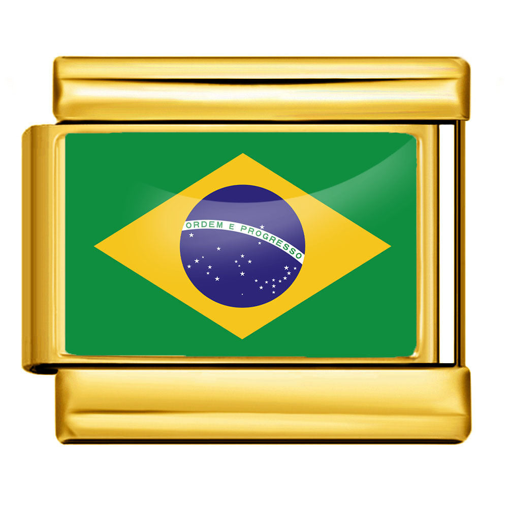 Gold Base World Flag Photo Resin Italian Charm Bracelet DIY Stainless Steel Stretch Watch Band Wristband Gold Base World Flag Photo Resin Italian Charm Bracelet DIY Stainless Steel Stretch Watch Band Wristband