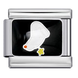 Personalized Pattern Italian Module Bracelet Stainless Steel Welding Drip Oil Cartoon DIY Elastic Splicing Bracelet Personalized Pattern Italian Module Bracelet Stainless Steel Welding Drip Oil Cartoon DIY Elastic Splicing Bracelet